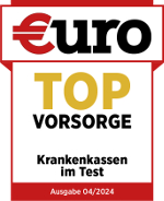 Die Zeitschrift EURO hat die BAHN-BKK im Bereich Vorsorge mit TOP ausgezeichnet.